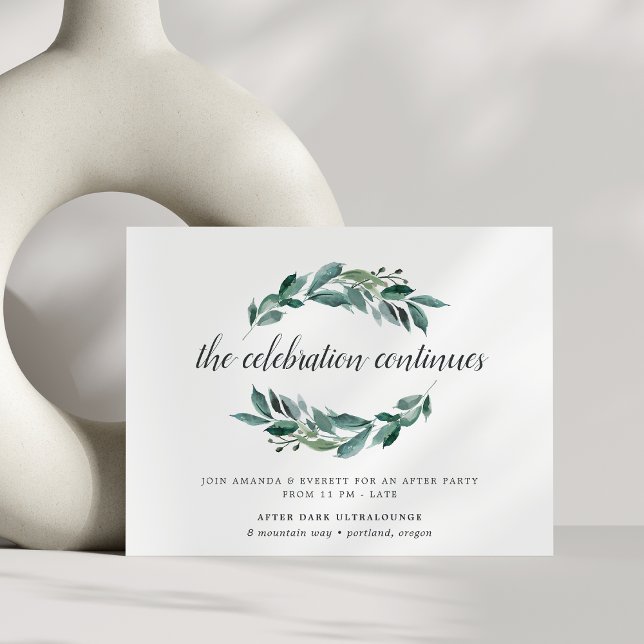Invitation à la soirée après-mariage sous une végé (Créateur téléchargé)