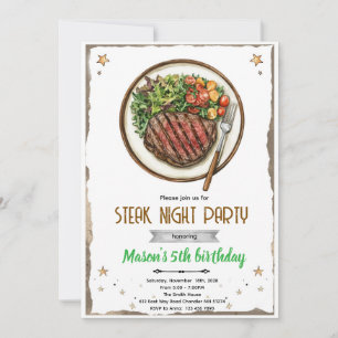 Invitation à la soirée BBQ Steak Night