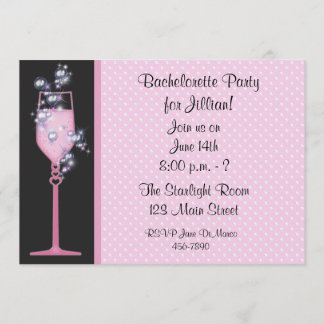 Invitation à la soirée boisson rose