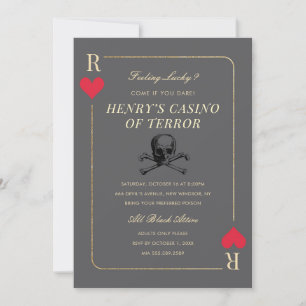 Invitation à la soirée Casino de la mort du crâne