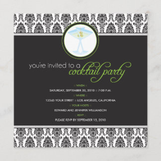 Invitation à la soirée cocktail DAMASS (chaux)