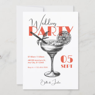Invitation à la soirée cocktail de mariage