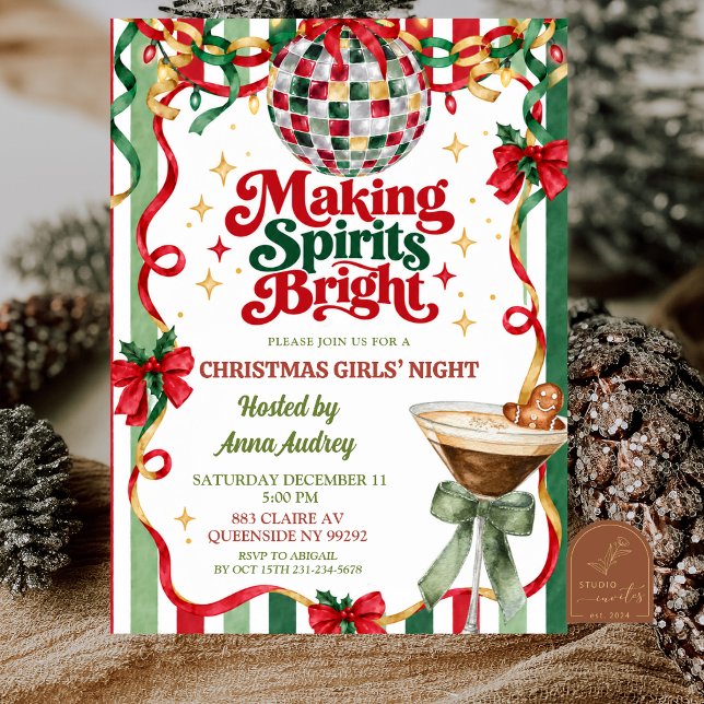 Invitation à la soirée cocktail de Noël (Créateur téléchargé)