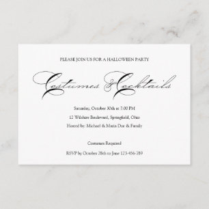 Invitation à la soirée Cocktail d'Halloween