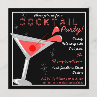 Invitation à la soirée cocktail Martini