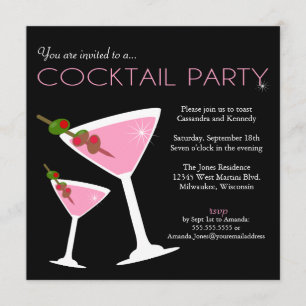 Invitation à la soirée cocktail Pink Martini