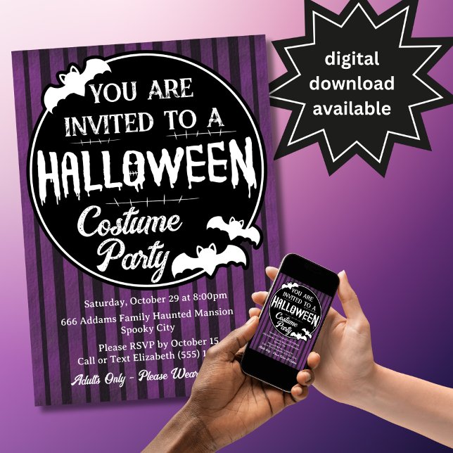Invitation à la soirée costumée d'Halloween des Ch (Créateur téléchargé)