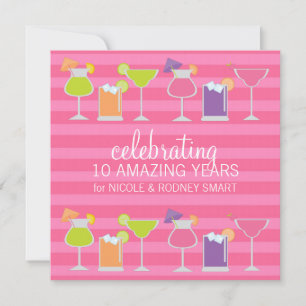 Invitation à la soirée d'anniversaire de cocktails