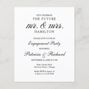Invitation à la soirée d'annonce de fiançailles de