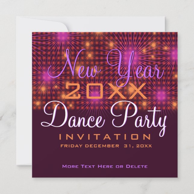 Invitation à la soirée dansante du Nouvel An avec  (Devant)