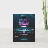 Invitation à la soirée dansante Mambo