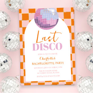 Invitation à la soirée de bachelorette de la disco
