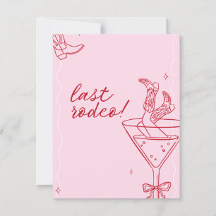 Invitation à la soirée de bachelorette du dernier