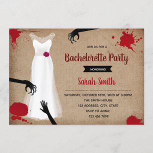 Invitation à la soirée de bachelorette Zombie