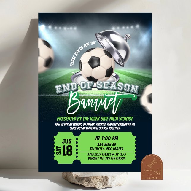 Invitation à la soirée de banquet de fin de saison (Créateur téléchargé)