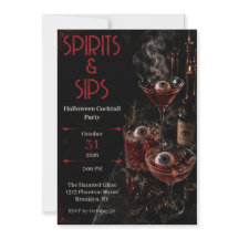 Invitation à la soirée de cocktails Halloween Spir