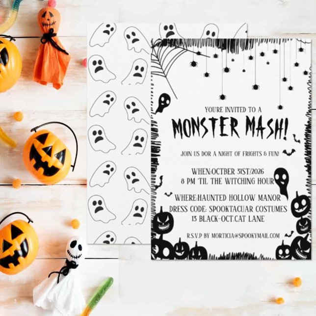 Invitation à la soirée de costumes d'Halloween Mon (Créateur téléchargé)