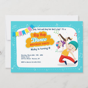 Invitation à la soirée de danse Hip Hop