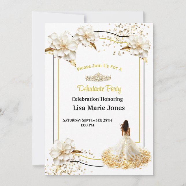 Invitation à la soirée de débutante (Devant)