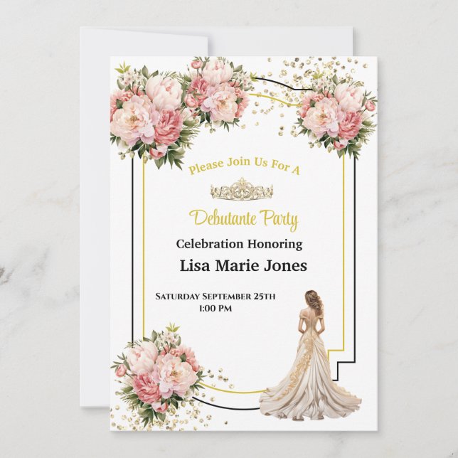 Invitation à la soirée de débutante (Devant)