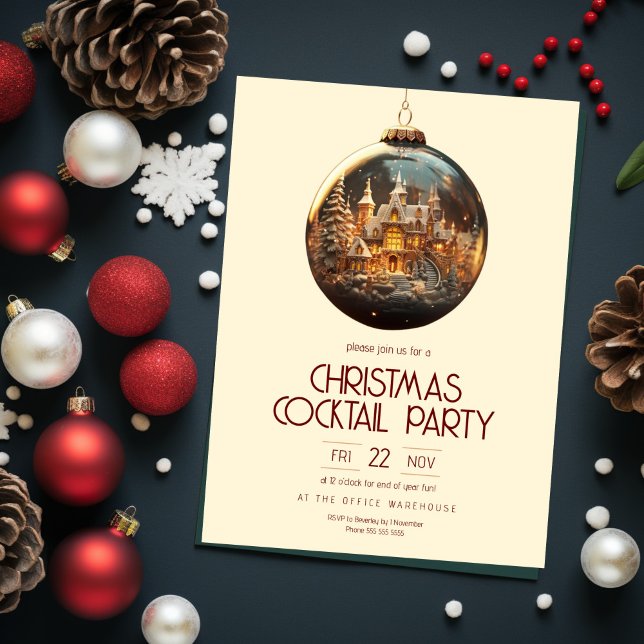 Invitation à la soirée de fête de bureau Golden Ba (Créateur téléchargé)