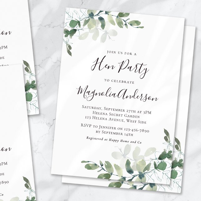 Invitation à la soirée de fête de la future mariée (Créateur téléchargé)