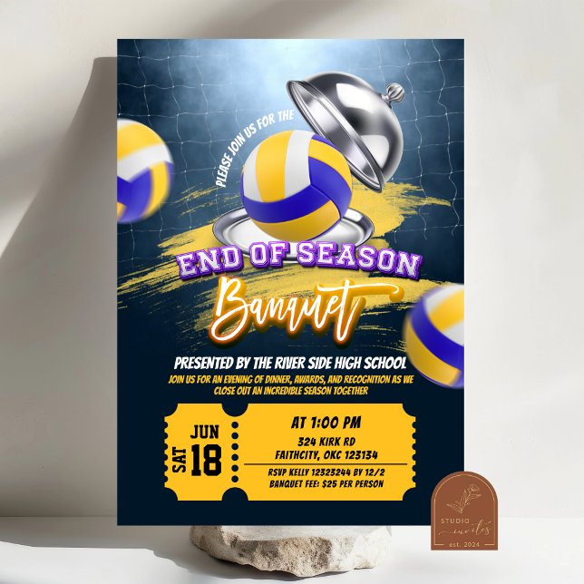 Invitation à la soirée de fin de saison de volley- (Créateur téléchargé)