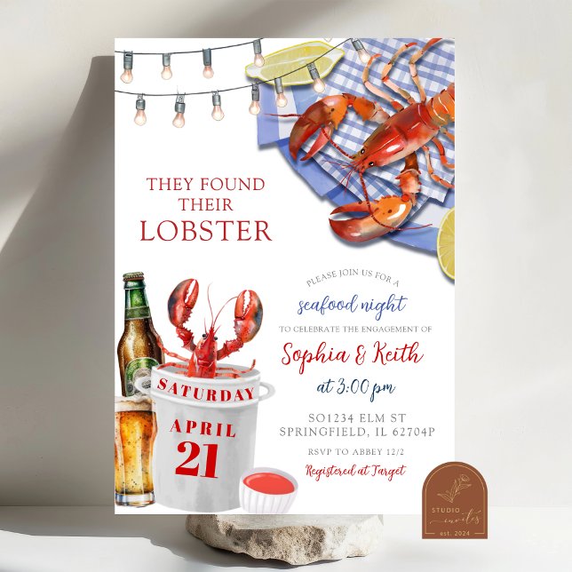 Invitation à la soirée de fruits de mer pour la fê (Créateur téléchargé)