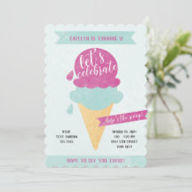 Invitation à la soirée de glaces