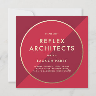 Invitation à la soirée de lancement Rouge Or Événe