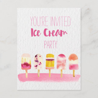 Invitation à la soirée de l'Watercolor de la Crème