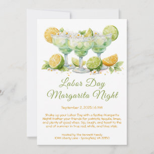 Invitation à la soirée de margarita de la fête du