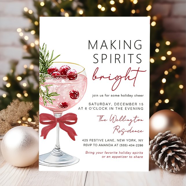 Invitation à la soirée de Noël Cocktail (Créateur téléchargé)