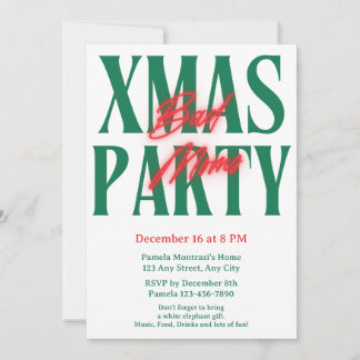 Invitation à la soirée de Noël de Bad Moms 