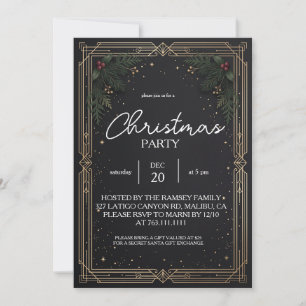 Invitation à la soirée de Noël de l'entreprise Bla