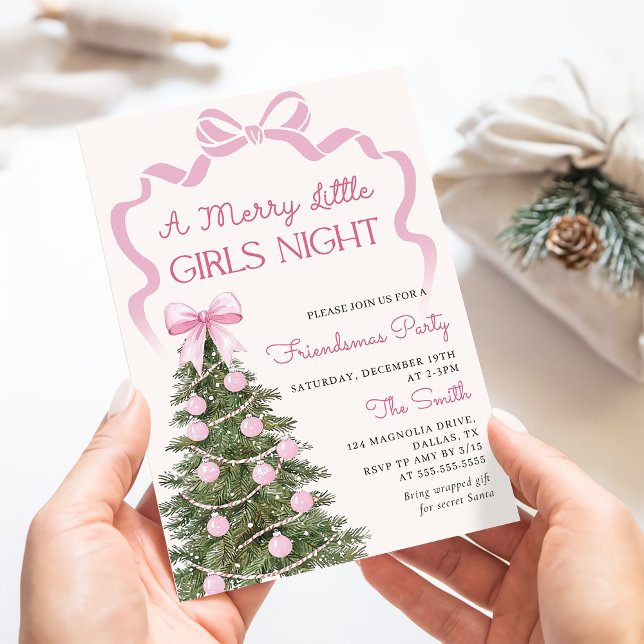 Invitation à la soirée de Noël entre filles (Créateur téléchargé)