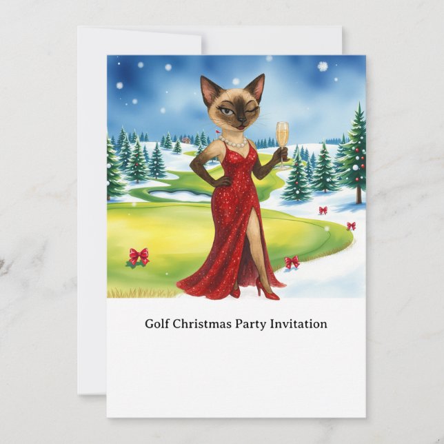 Invitation à la soirée de Noël GOLF pour les amate (Devant)