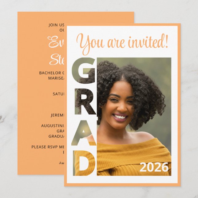 Invitation à la soirée de remise de diplôme en soi (Devant / Derrière)