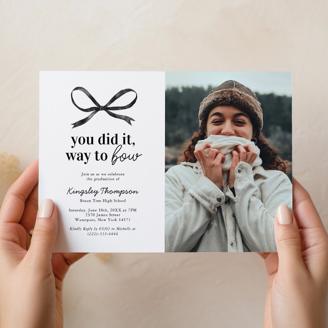 Invitation à la soirée de remise de diplômes Black (Créateur téléchargé)