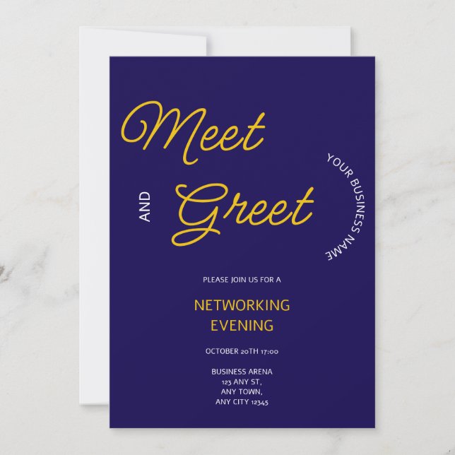 Invitation à la soirée de réseautage professionnel (Devant)