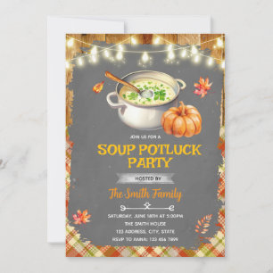Invitation à la soirée d'échange de soupe d'automn