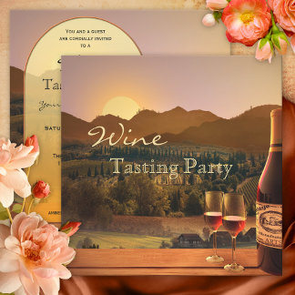 Invitation à la soirée dégustation de vin
