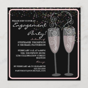 Invitation à la soirée d'engagement Champagne & Bu
