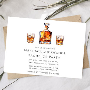 Invitation à la soirée d'enterrement de vie de gar