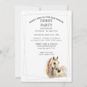 Invitation à la soirée des courses de chevaux derb