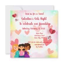 Invitation à la soirée des filles de la Galentine