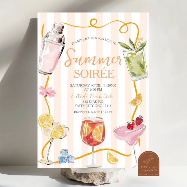 Invitation à la Soirée d'Été Cocktail (Créateur téléchargé)