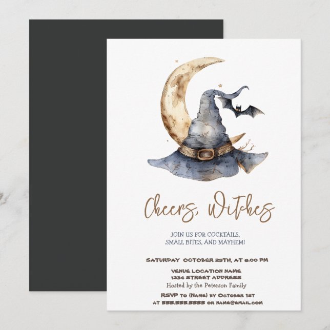 Invitation à la soirée d'Halloween sous la Lune au (Devant / Derrière)