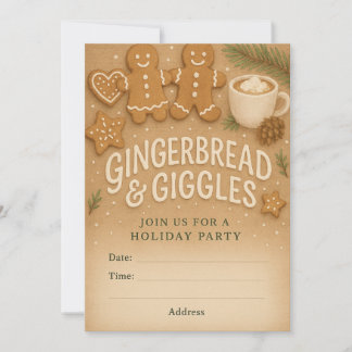 Invitation à la Soirée d'Hiver Gingerbread & Giggl