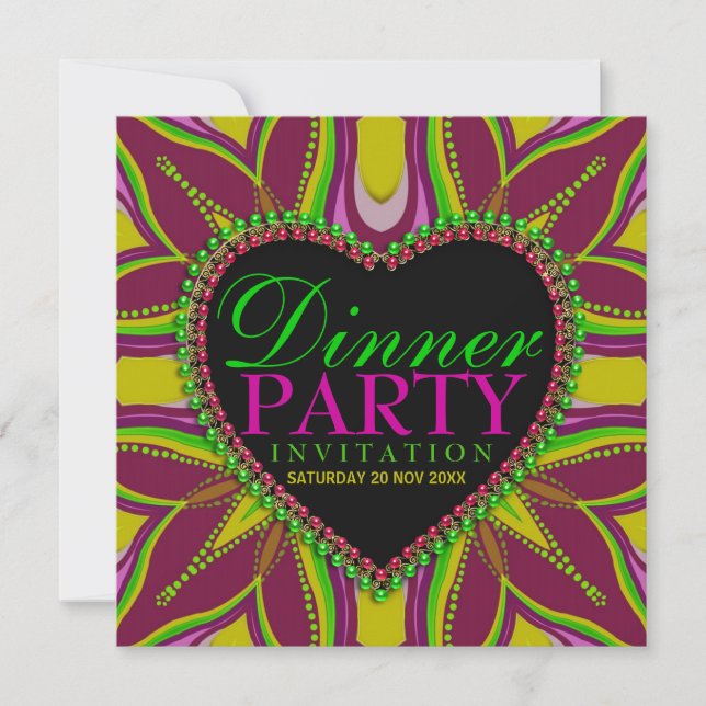 Invitation à la soirée dînatoire des filles bohème (Devant)